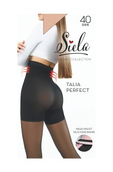 Колготки женские Siela Talia Perfect с высокой талией и моделирующими шортиками, 40 DEN, Daino, размер 2