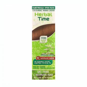 Безаммиачная крем-хна для волос Herbal Time 10 Натуральный коричневый, 75 мл Безаммиачная крем-хна для волос Herbal Time 10 Натуральный коричневый, 75 мл