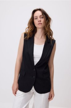 Reserved - LADIES` VEST - чорний - 927KI-99X