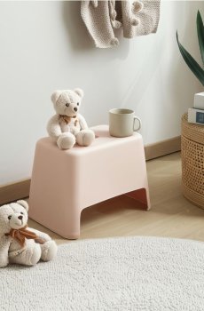 Стілець для ніг - пастельний рожевий