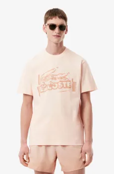 Мужская розовая футболка Розовый M Lacoste TH0284GXI