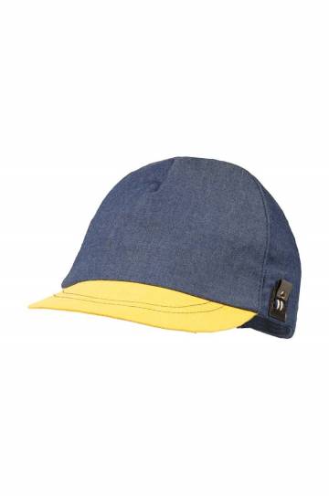 Детская хлопковая шапка Jamiks цвет жёлтый однотонная