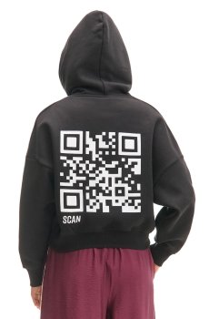 Cropp - Чорне худі з принтом - чорний