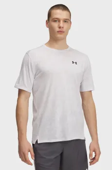 Мужская светло-серая футболка UA Tech Vent Jcqrd SS Серый S Under Armour 1390047-023