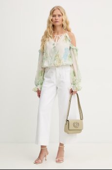 Guess блузка с рюшами для женщин из вискозы EMILY
