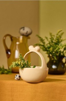 Декоративна керамічна миска - жовтий