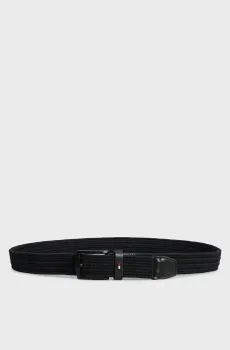 Мужской черный ремень DENTON ELASTIC Черный 95 Tommy Hilfiger AM0AM12548