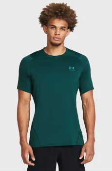 Мужская зеленая футболка UA HG Armour Ftd Graphic SS Зеленый S Under Armour 1383320-449