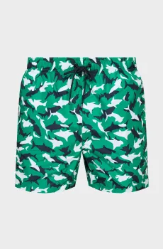 Мужские зеленые плавательные шорты с узором MEDIUM DRAWSTRING PRINT Зеленый M Tommy Hilfiger UM0UM03271