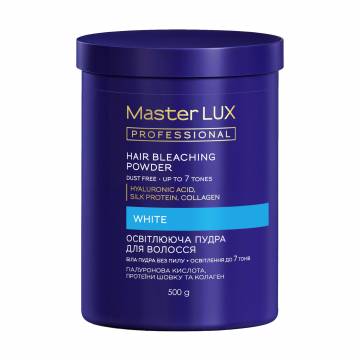 Осветляющая пудра для волос Master LUX Professional Hair Bleaching Powder, White, 500 г Осветляющая пудра для волос Master LUX Professional Hair Bleaching Powder, White, 500 г