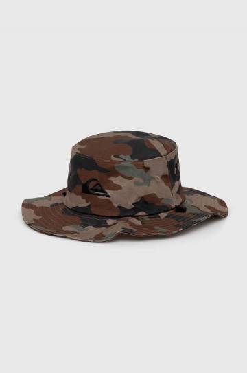 Шляпа из хлопка Quiksilver цвет чёрный хлопковый Шляпа из хлопка Quiksilver цвет чёрный хлопковый