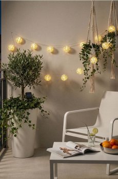 Сонячна LED-гіpлянда з мотивом лимонів - жовтий