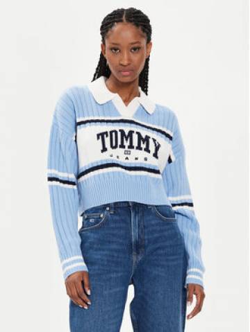 Tommy Jeans Светр Varsity DW0DW19235 Голубий Relaxed Fit Tommy Jeans Светр Varsity DW0DW19235 Голубий Relaxed Fit