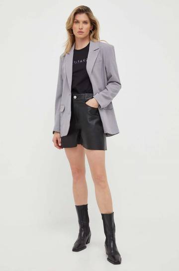 Кожаные шорты Custommade Nava женские цвет чёрный однотонные высокая посадка Кожаные шорты Custommade Nava женские цвет чёрный однотонные высокая посадка
