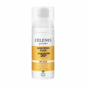 Солнцезащитный флюид для лица и тела Celenes Herbal Sunscreen Fluid Dry Touch SPF 50+ PA++++, 50 мл Солнцезащитный флюид для лица и тела Celenes Herbal Sunscreen Fluid Dry Touch SPF 50+ PA++++, 50 мл