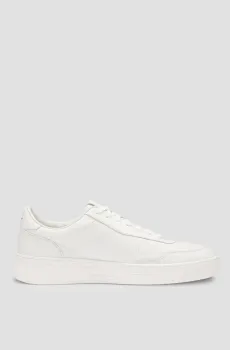 Мужские белые кожаные сникерсы Белый 43 BOSS 50536484;100