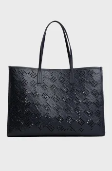 Женская темно-синяя сумка CITY TOTE MONO Синий ONESIZE Tommy Hilfiger AW0AW17501