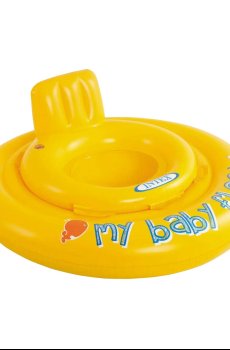 Детский надувной плот-круг Intex My Baby Float с отверстиями для ног, от 6 месяцев, 70 см (56585)