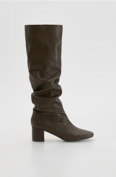 Reserved - Високі чоботи на підборах - темно коричневий - 956FE-89X