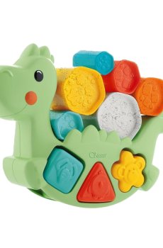 Развивающая игрушка-сортер 2 в 1 Chicco Eco+ Балансировочный динозавр, от 1 года (10499.10)