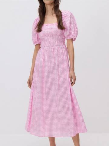 Reserved - Сукня у клітинку - рожевий - WP896-30X Reserved - Сукня у клітинку - рожевий - WP896-30X