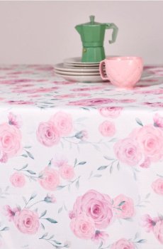 Скатертина з квітковим візерунком - різнобарвний