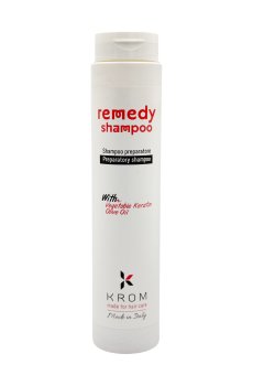 Уценка! Восстанавливающий шампунь для волос Krom Remedy Shampoo с растительным кератином и оливковым маслом, 250 мл
