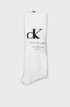 Мужские белые гольфы (2 пары) CKJ MEN SOCK 2P MONOGRAM Белый 39-42 Calvin Klein 701228802