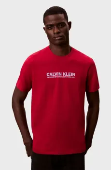 Мужская красная футболка CALVIN KLEIN GRAP Красный L Calvin Klein LV04RE820G