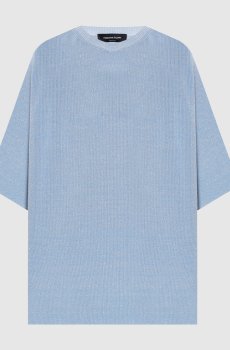 Голубая футболка с люрексом