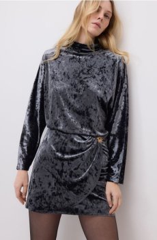 Reserved - Сукня-міні - темно-сірий - 579JT-90X