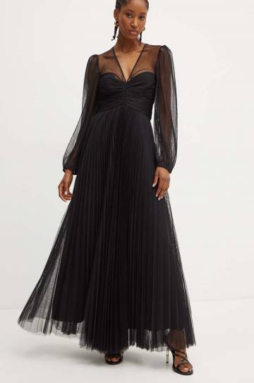 Платье Twinset цвет чёрный maxi расклешённое 242TP2373 Платье Twinset цвет чёрный maxi расклешённое 242TP2373