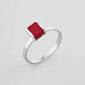 Серебряное кольцо Minimal 1838-red-16 16 Серебряное кольцо Minimal 1838-red-16 16