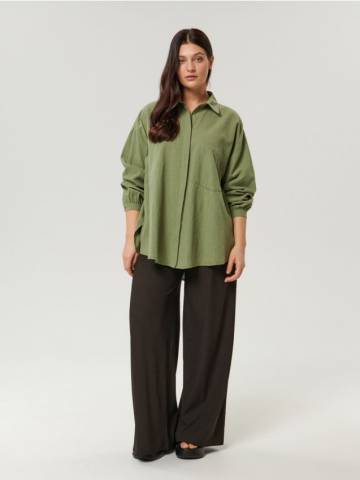 Штани high waist loose - коричневий Штани high waist loose - коричневий