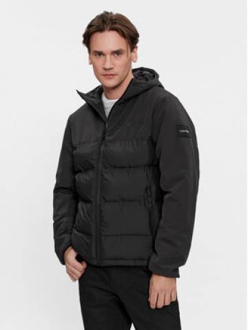 Calvin Klein Пуховик Mix Media K10K111889 Чорний Regular Fit Calvin Klein Пуховик Mix Media K10K111889 Чорний Regular Fit