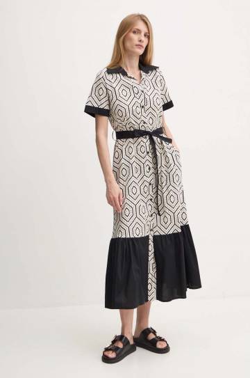 Платье Answear Lab цвет чёрный maxi расклешённая Платье Answear Lab цвет чёрный maxi расклешённая