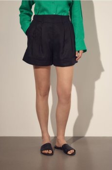 Reserved - Лляні шорти - чорний - 105JL-99X