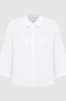 Белая рубашка из льна