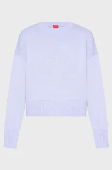 Женский фиолетовый шерстяной джемпер Фиолетовый S HUGO 50532140;520