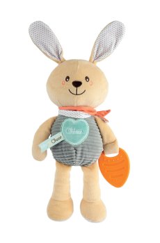 Детская мягкая игрушка с прорезывателем Chicco Зайчонок DouDou для объятий, 16*9*30 см, с рождения (11467.00)