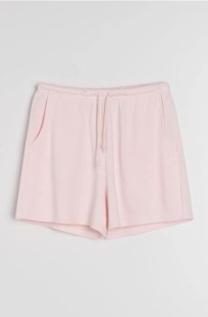 Бавовняні спортивні шорти - пастельний рожевий