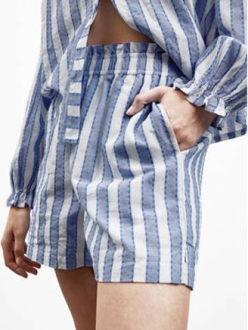 ICHI Шорти з тканини 20118326 Голубий Relaxed Fit ICHI Шорти з тканини 20118326 Голубий Relaxed Fit