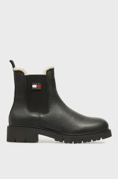 Женские черные кожаные челси CHELSEA Черный 38 Tommy Jeans EN0EN02826
