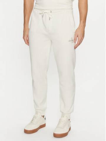 Calvin Klein Jeans Спортивні штани Monologo Hwk Pant J30J325658 Écru Regular Fit Calvin Klein Jeans Спортивні штани Monologo Hwk Pant J30J325658 Écru Regular Fit