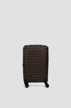 Женский темно-коричневый чемодан с узором 46 см Коричневый ONESIZE Guess TWY745.29830;BRO
