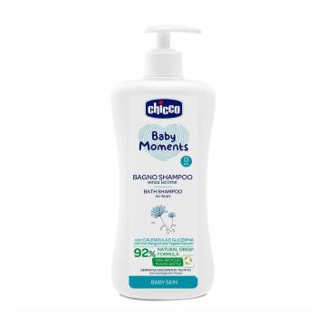 Детский шампунь-гель 2 в 1 для волос и тела Chicco Baby Moments Без слез, 750 мл Детский шампунь-гель 2 в 1 для волос и тела Chicco Baby Moments Без слез, 750 мл