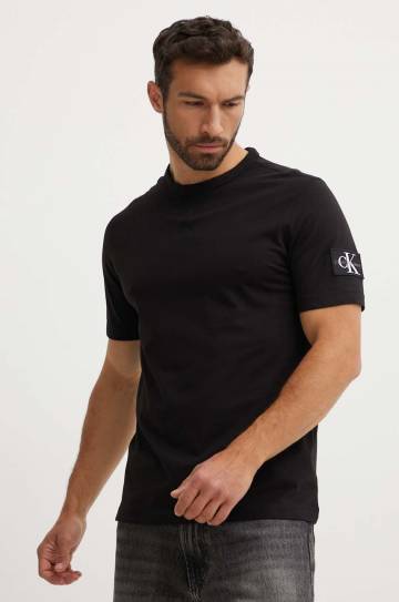 Хлопковая футболка Calvin Klein Jeans мужская однотонная J30J323484 Хлопковая футболка Calvin Klein Jeans мужская однотонная J30J323484
