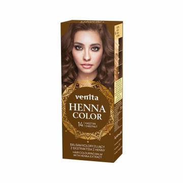 Оттеночный бальзам для волос Venita Henna Color Hair Colouring Balm с экстрактом хны, 14 Chestnut, 50 мл Оттеночный бальзам для волос Venita Henna Color Hair Colouring Balm с экстрактом хны, 14 Chestnut, 50 мл