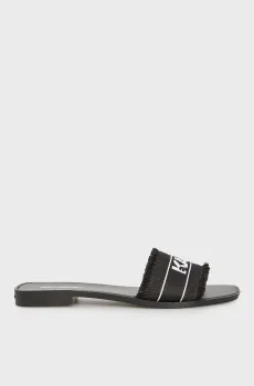 Женские черные слайдеры SKOOT II Border Slide Черный 38 Karl Lagerfeld KL80411