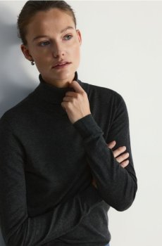 Reserved - Водолазка з додаванням вовни - темно-сірий - 206HI-90M